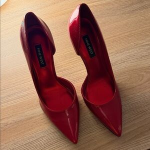 Nine West Glossy Red Heels